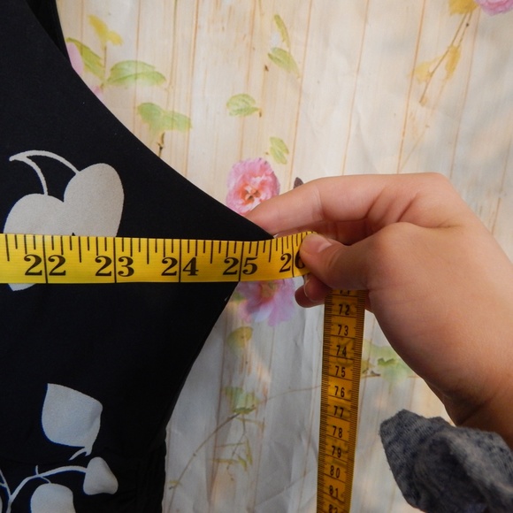 2X Beautiful Black w/Pink & Cream Floral Maxi - Picture 8 of 8